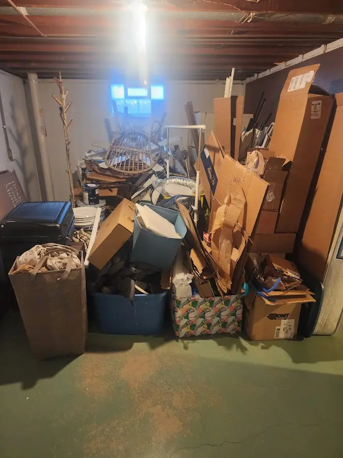 Roll-off dumpster container at job site for 20 Yard Dumpster Rental in Pleasant View